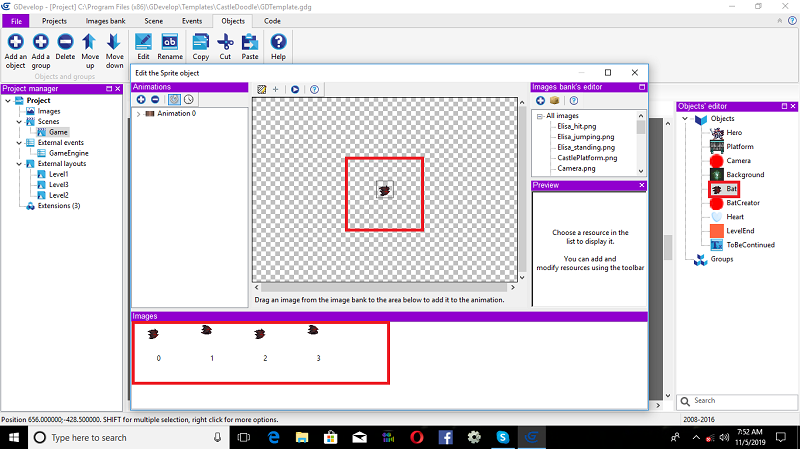 Tiledbackground object 
